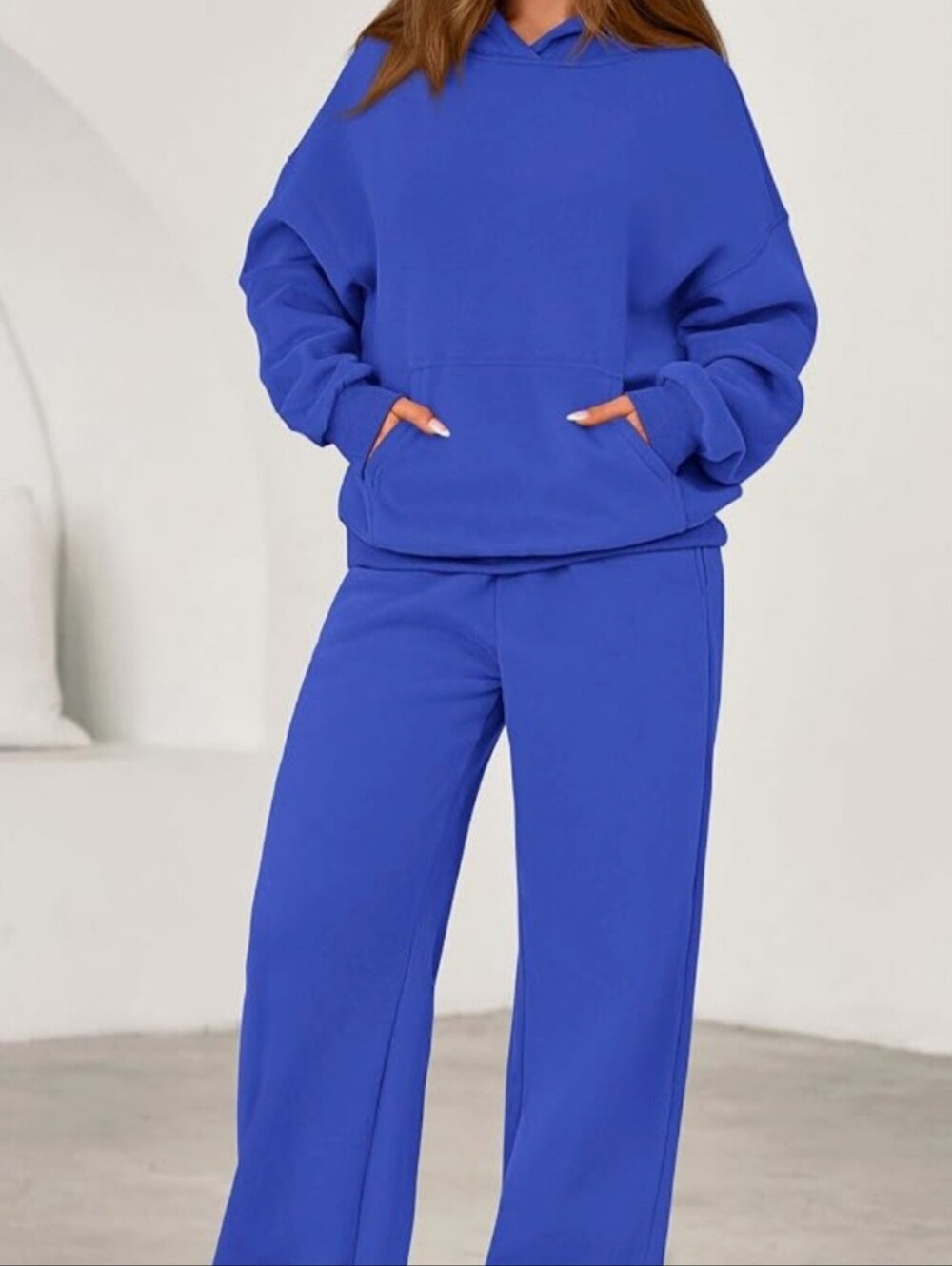 NWT PRETTYGARDEN Royal Blue 2 Piece Sweatsuit Size S